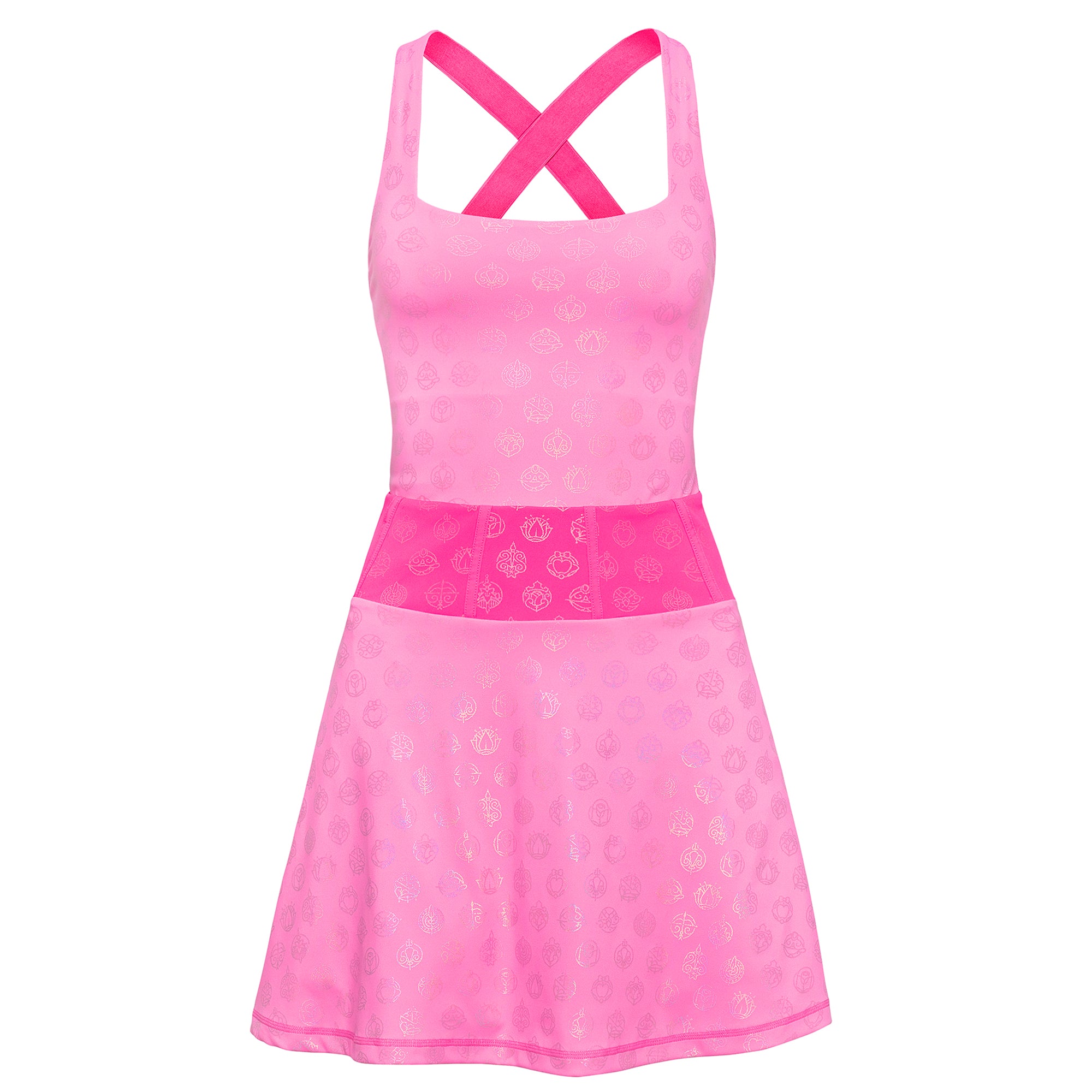pink athletic dress Disney Princess Icons Women's - Black Ruffle Dress - Size:SC and made for life [flow]mfid added