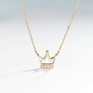 Crown Necklace - Yellow Gold