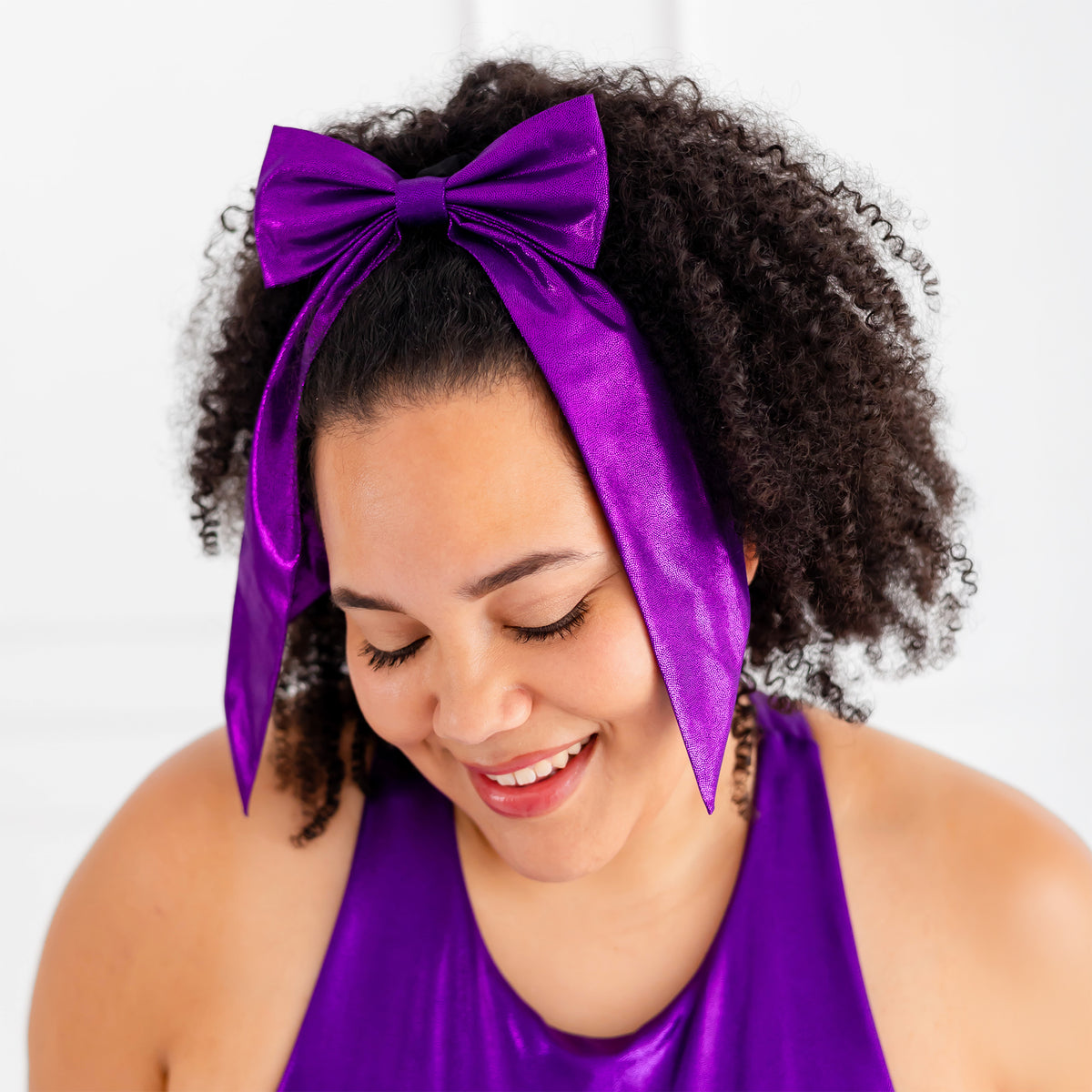 Amethyst Jewel Hair Bow
