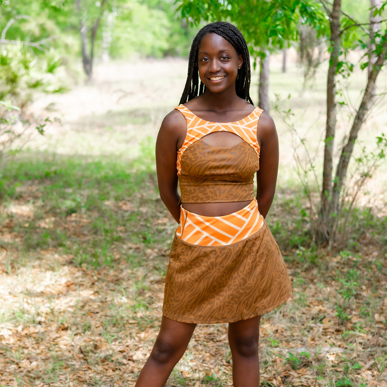 Animal Print Athletic Skort