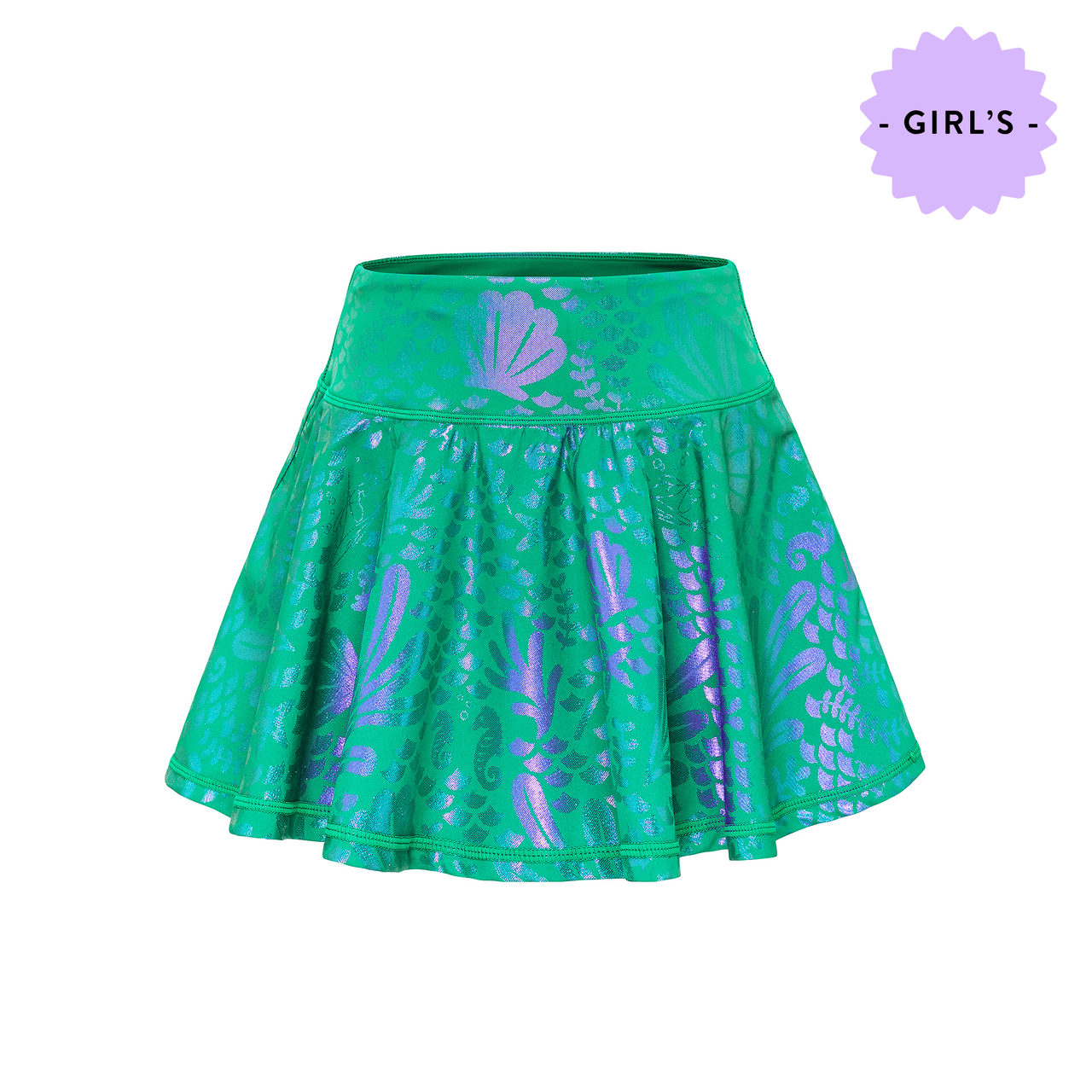 Disney Princess Ariel Girls' Athletic Skort - Green