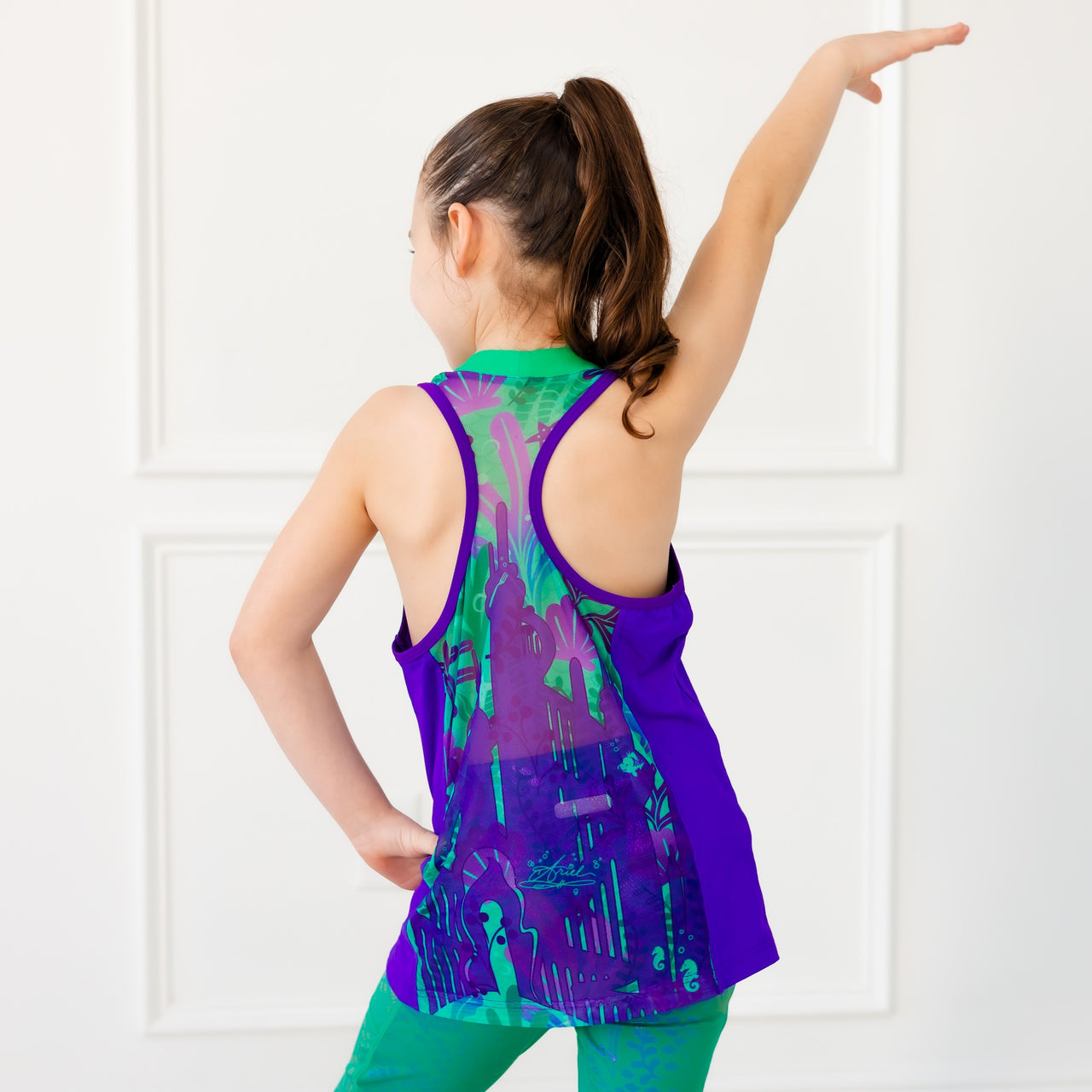 Disney Princess Ariel Girls' Flow Tank - Purple