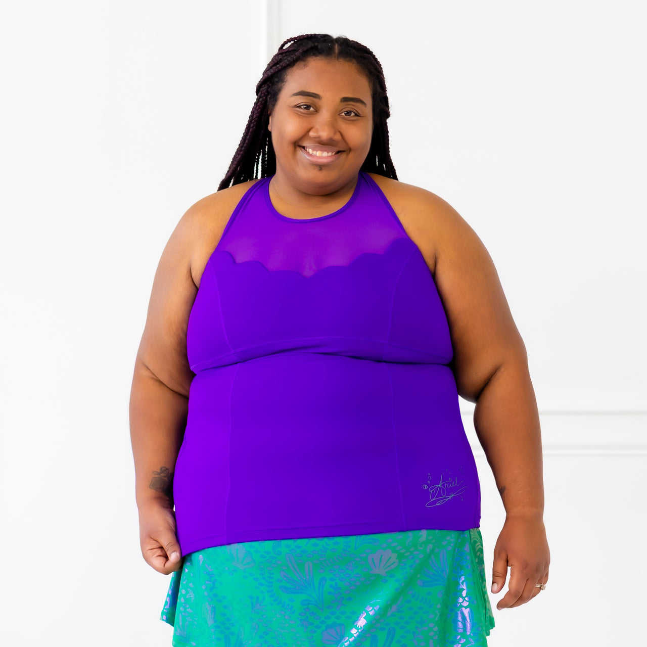 Disney Princess Ariel Women's Athletic Tank - Purple
