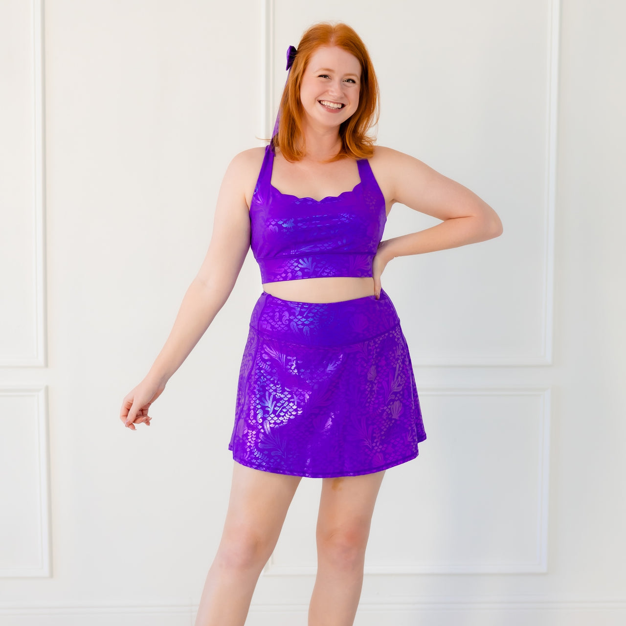 Disney Princess Ariel Women's Athletic Skort - Purple