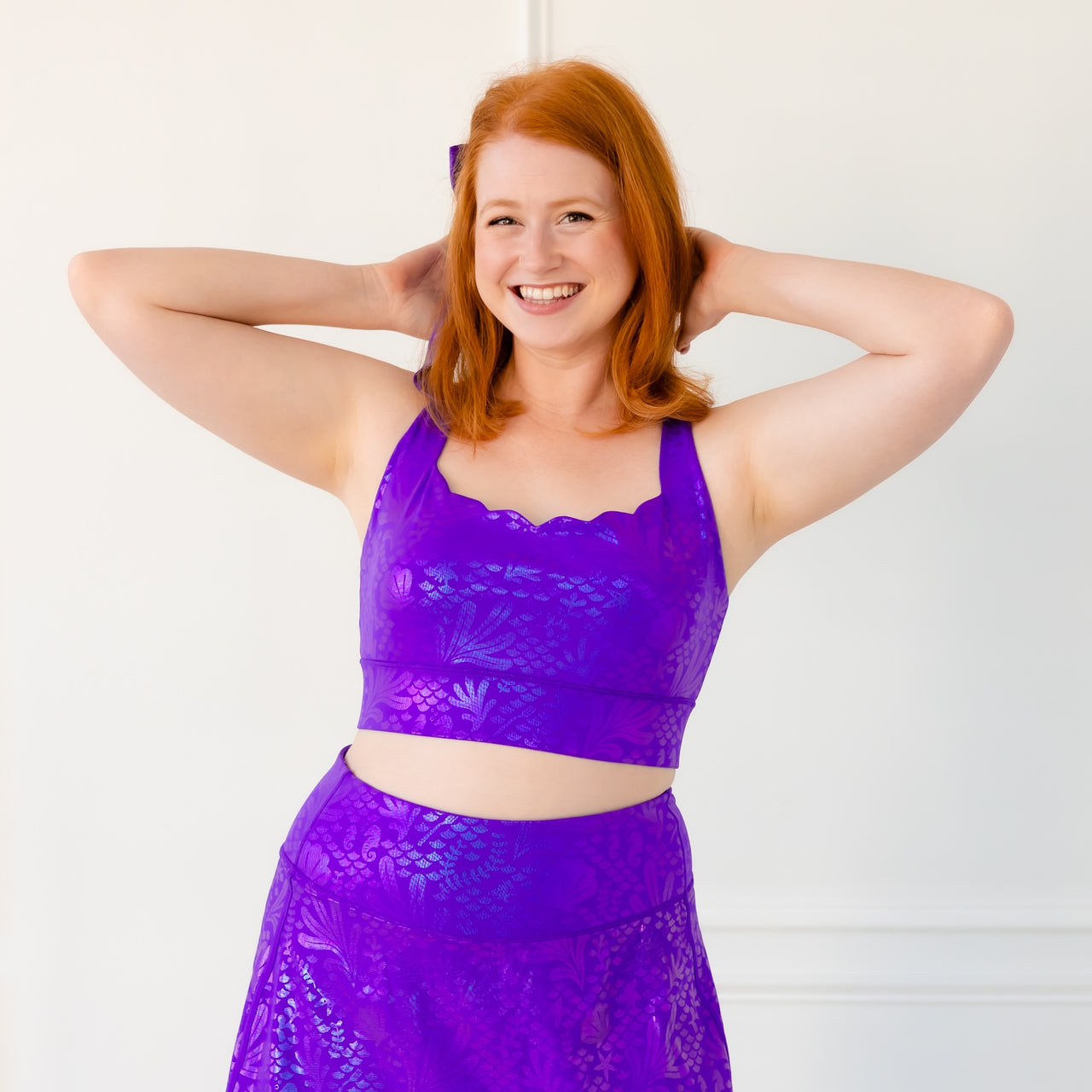 Disney Princess Ariel Women's Sports Bra - Purple