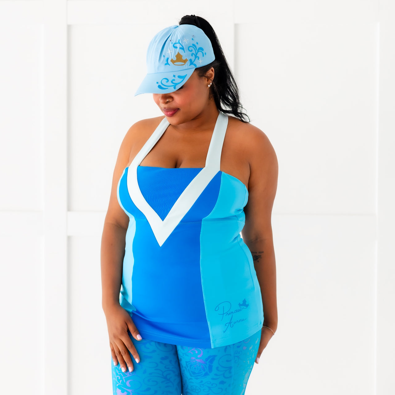 Disney Princess Aurora Women's Athletic Tank - Blue