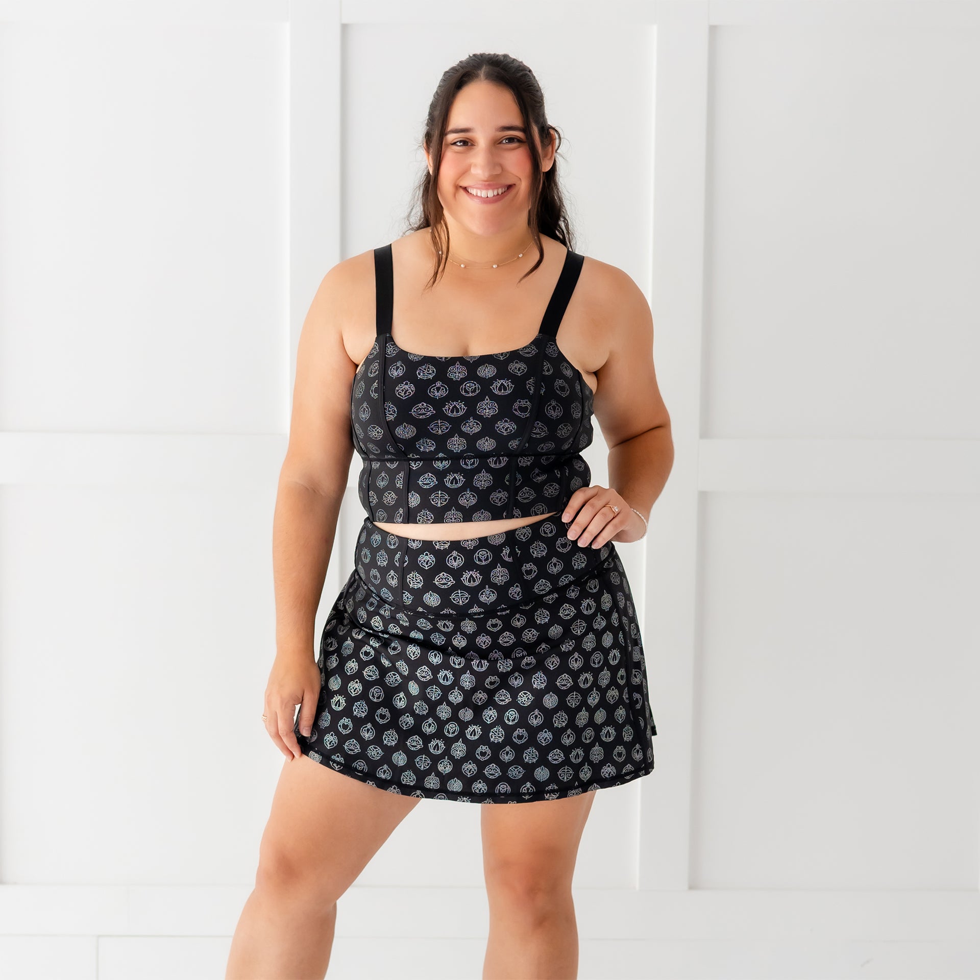 Disney Princess Icons Athletic Skort - Black - Crowned Athletics