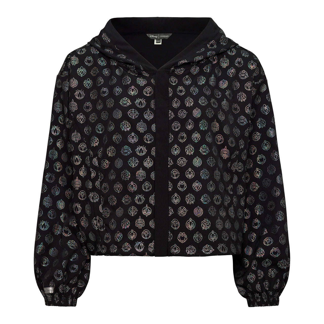 Disney Princess Icons Women's Featherlight Jacket - Black - Crowned Athletics