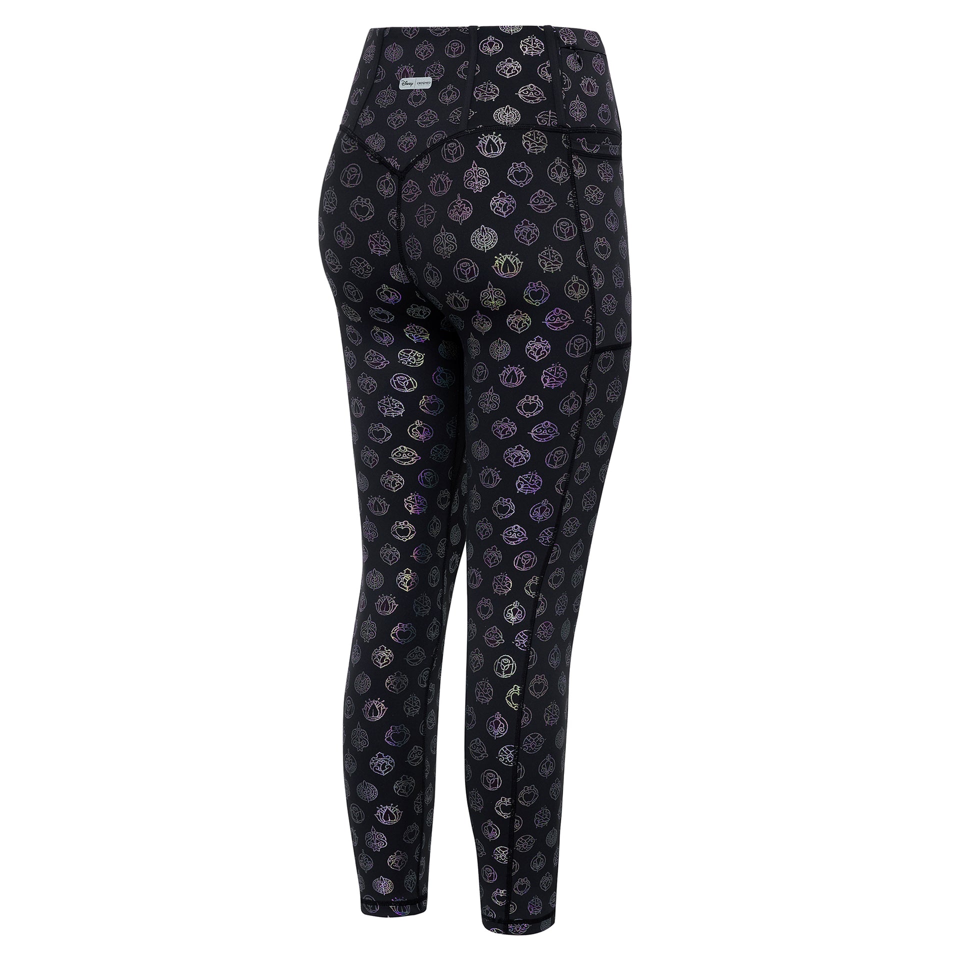 Disney Princess Icons Women's Leggings - Black - Crowned Athletics