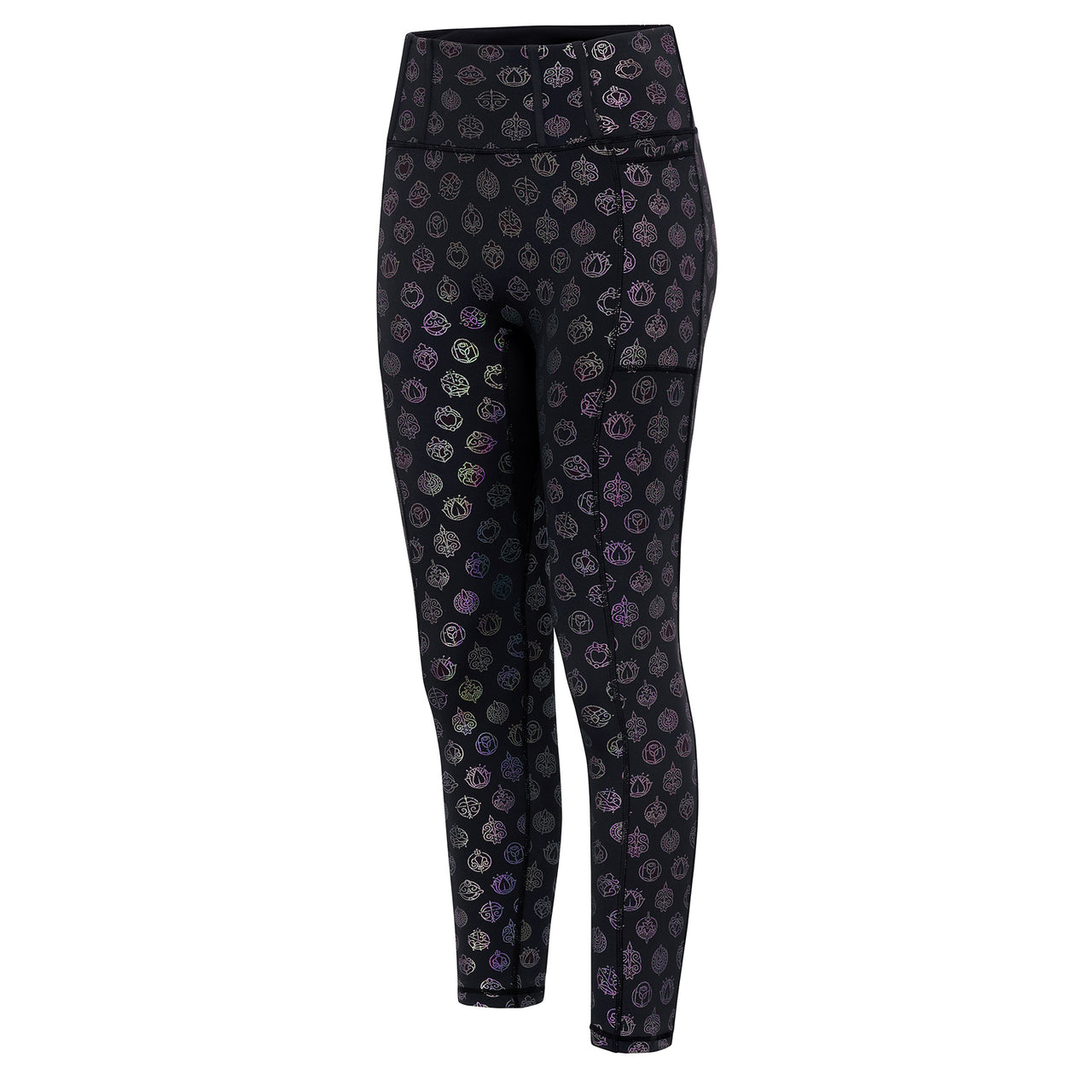 Disney Princess Icons Women's Leggings - Black - Crowned Athletics