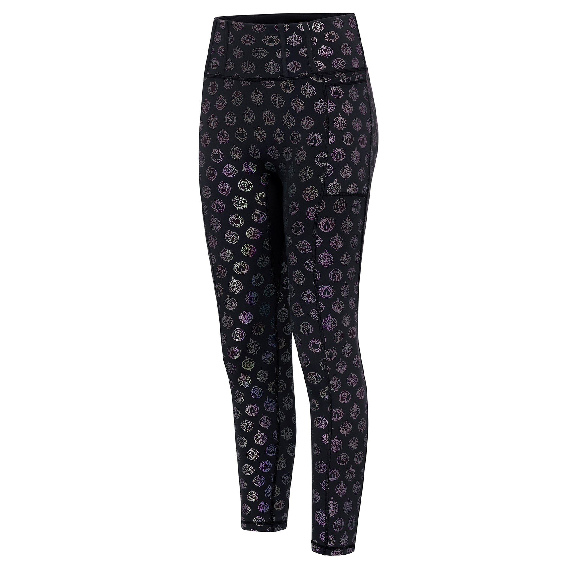 Disney Princess Icons Women's Leggings - Black - Crowned Athletics