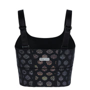 Disney Princess Icons Women's Long Sports Bra - Black - Crowned Athletics