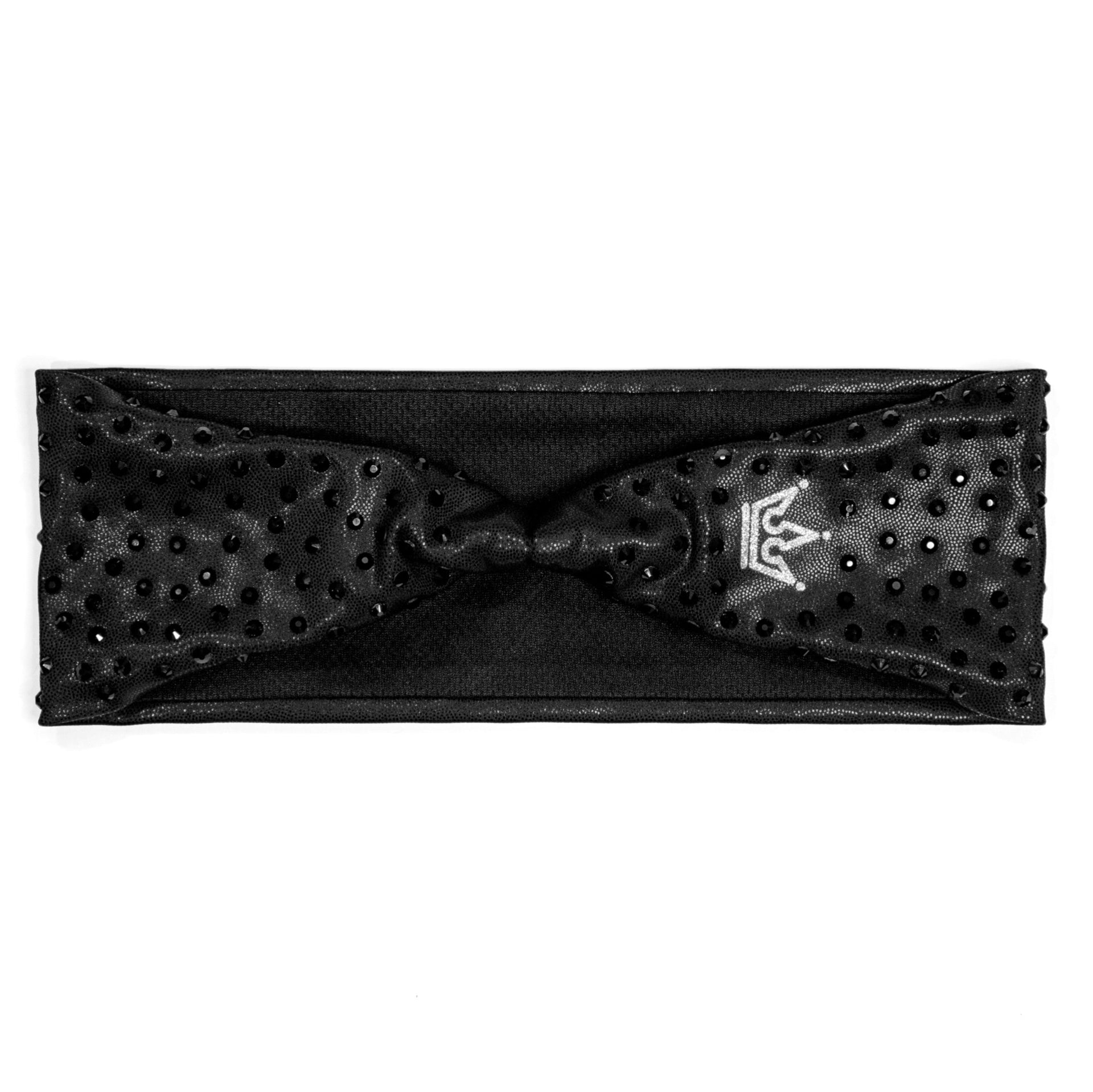 Onyx Jewel Rhinestone Athletic Headband - Crowned Athletics