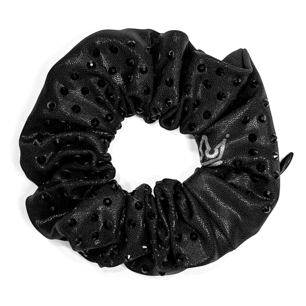 Onyx Jewel Rhinestone Zipper Scrunchie - Crowned Athletics