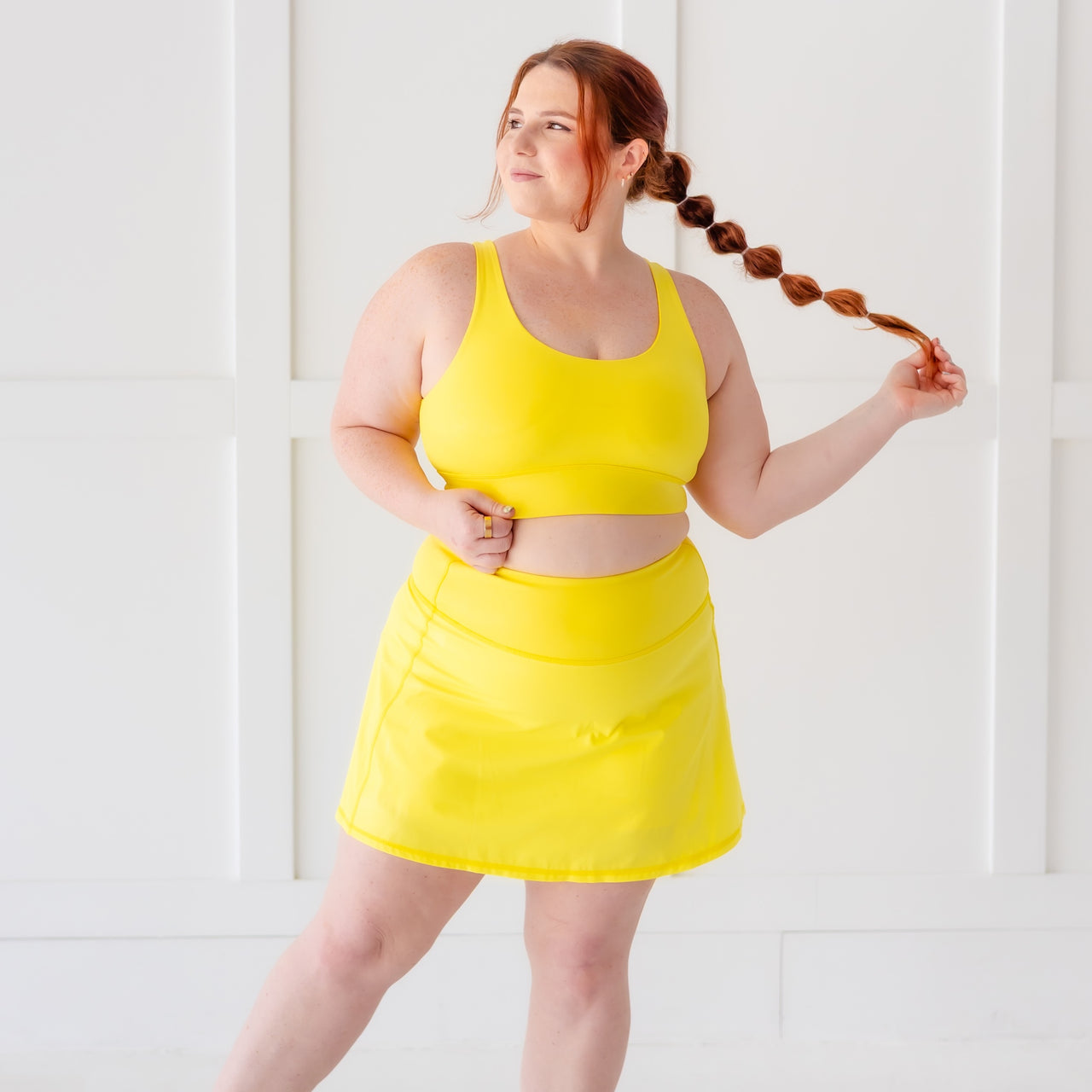 Bright Yellow Women's Athletic Skort