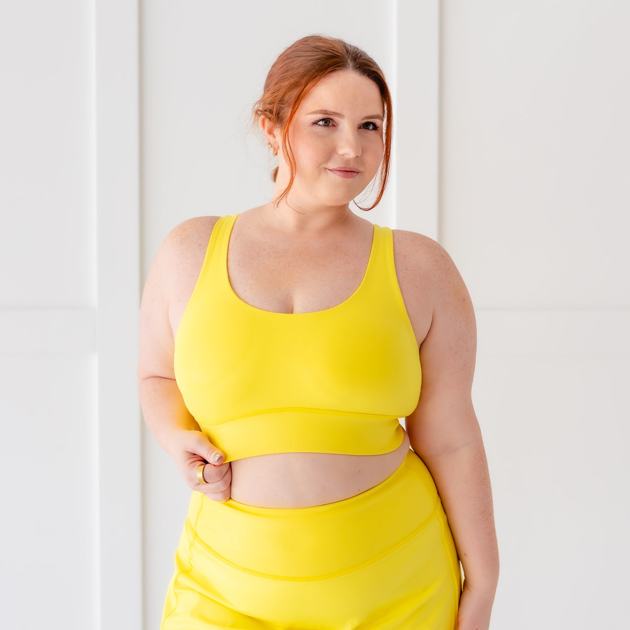Bright Yellow Women's Sports Bra