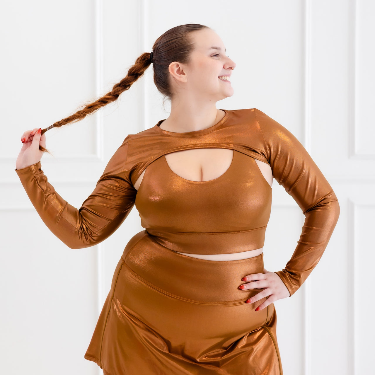 Bronze Metal Athletic Shrug