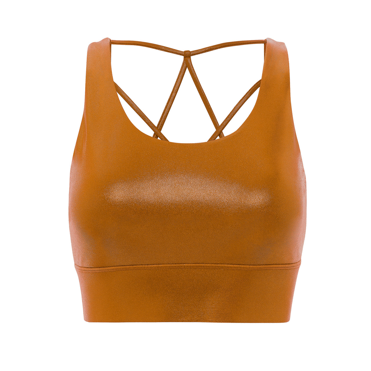 Bronze Metal Sports Bra