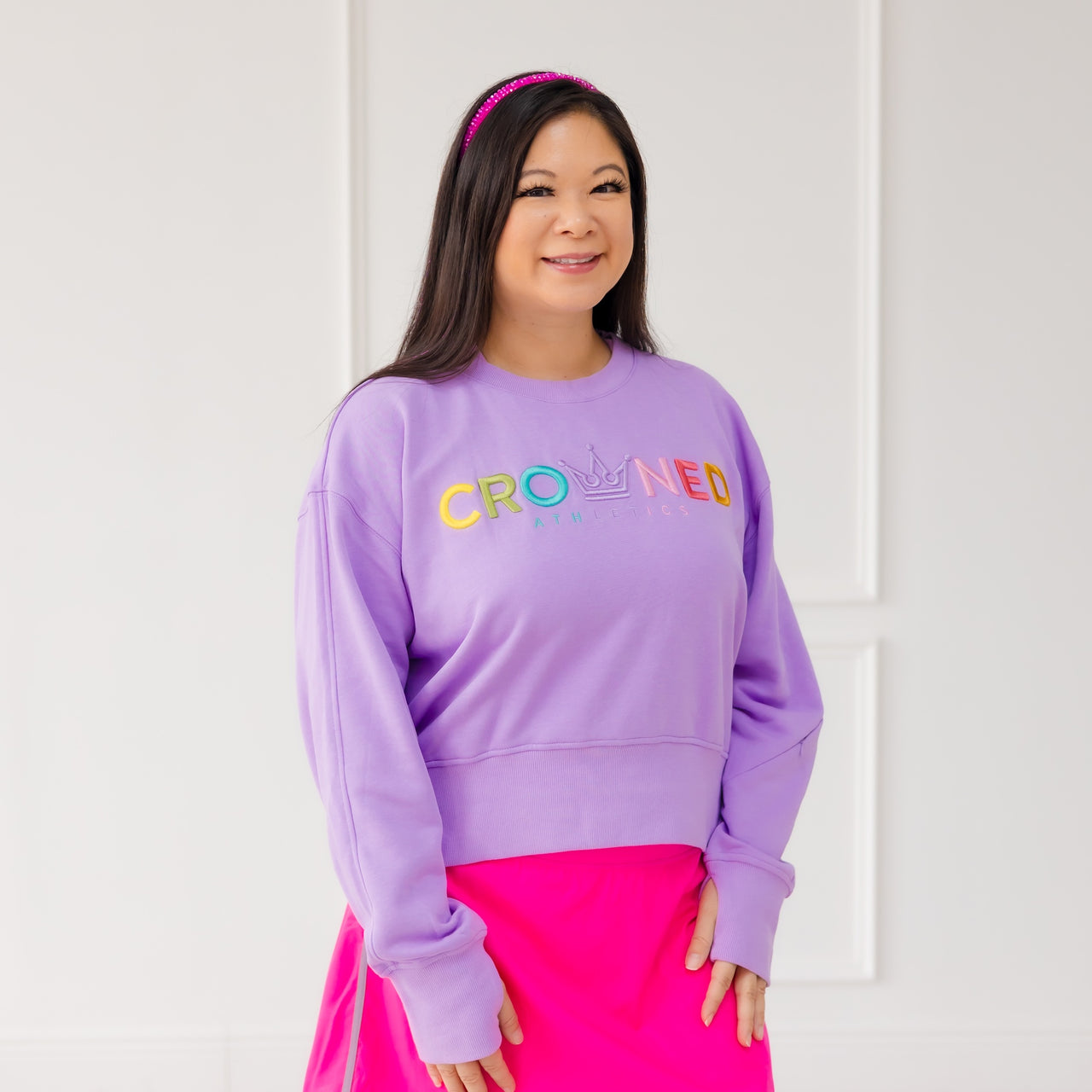Crowned Sweatshirt - Purple