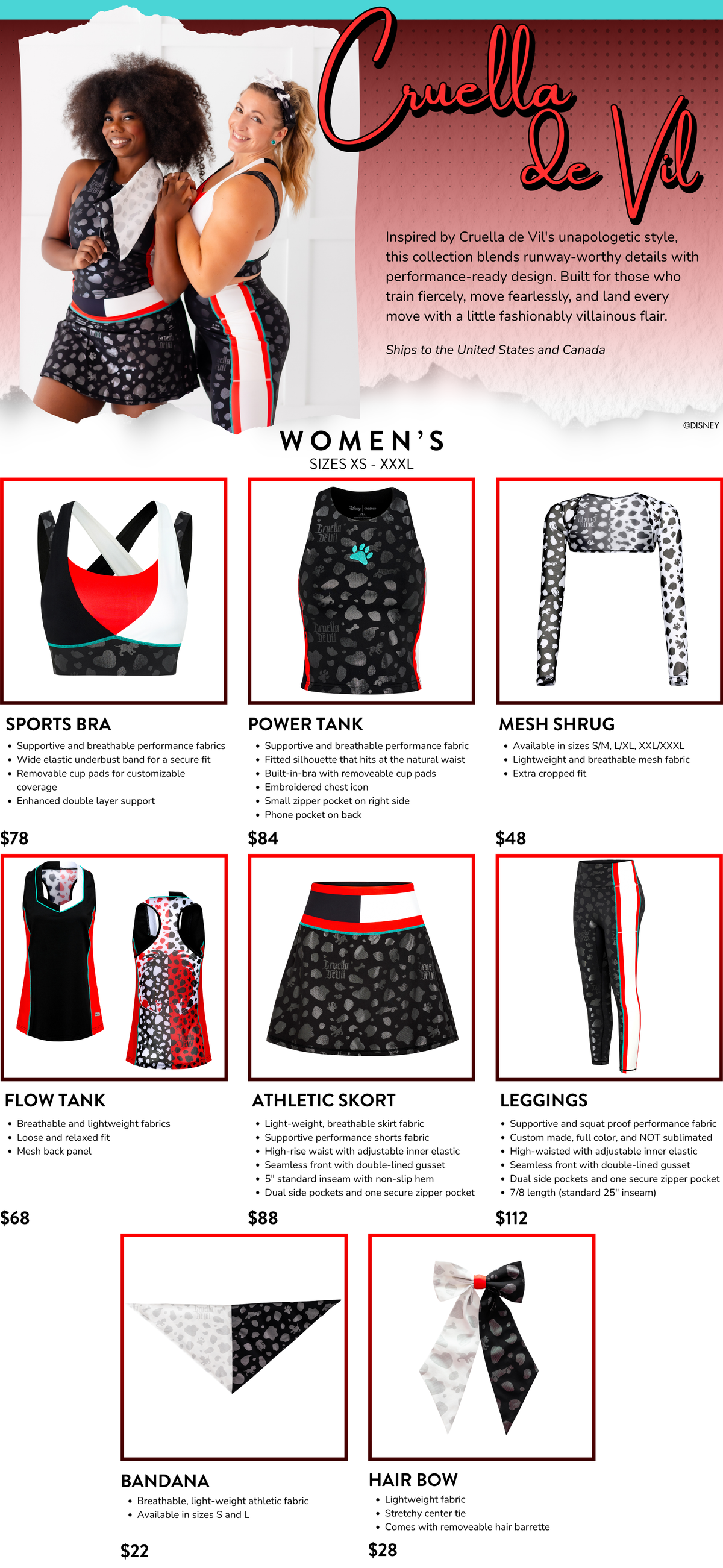 DISNEY VILLAIN CRUELLA DE VIL PRODUCT GUIDE