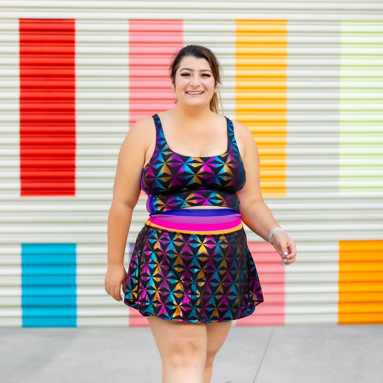 Retro Black Athletic Skort