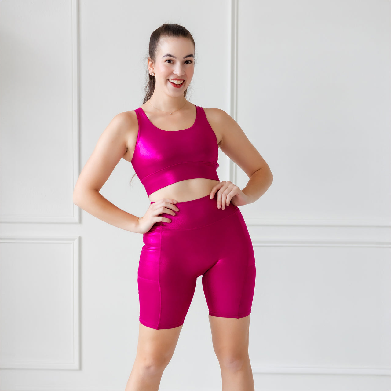 Garnet Jewel Biker Shorts