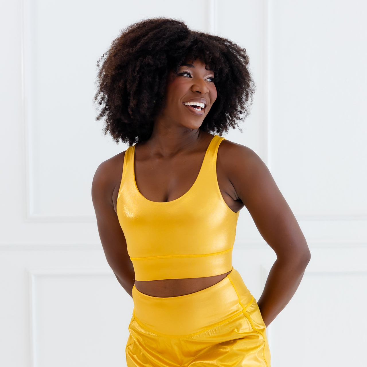 Gold Metal Sports Bra