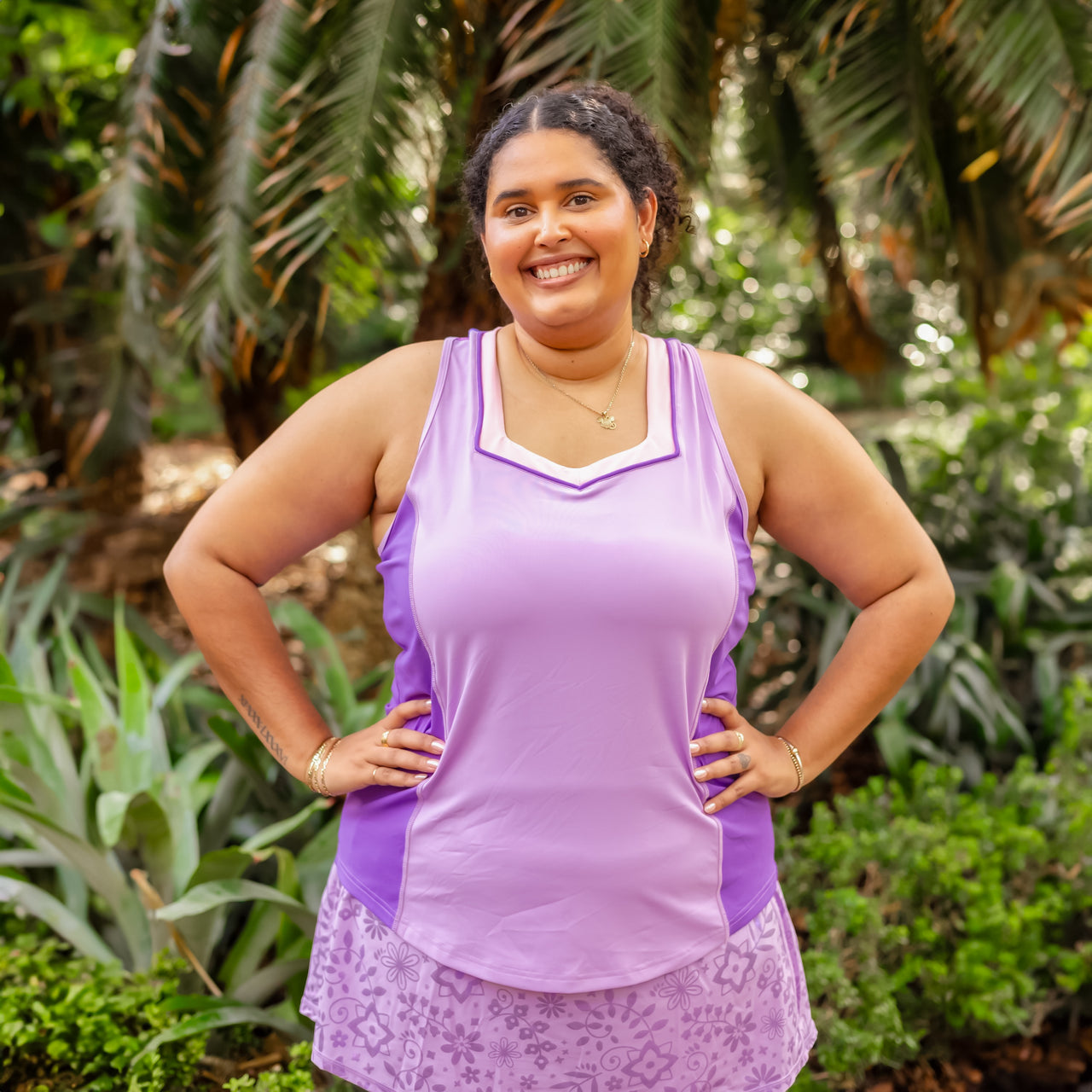 Lilac Floral Flow Tank