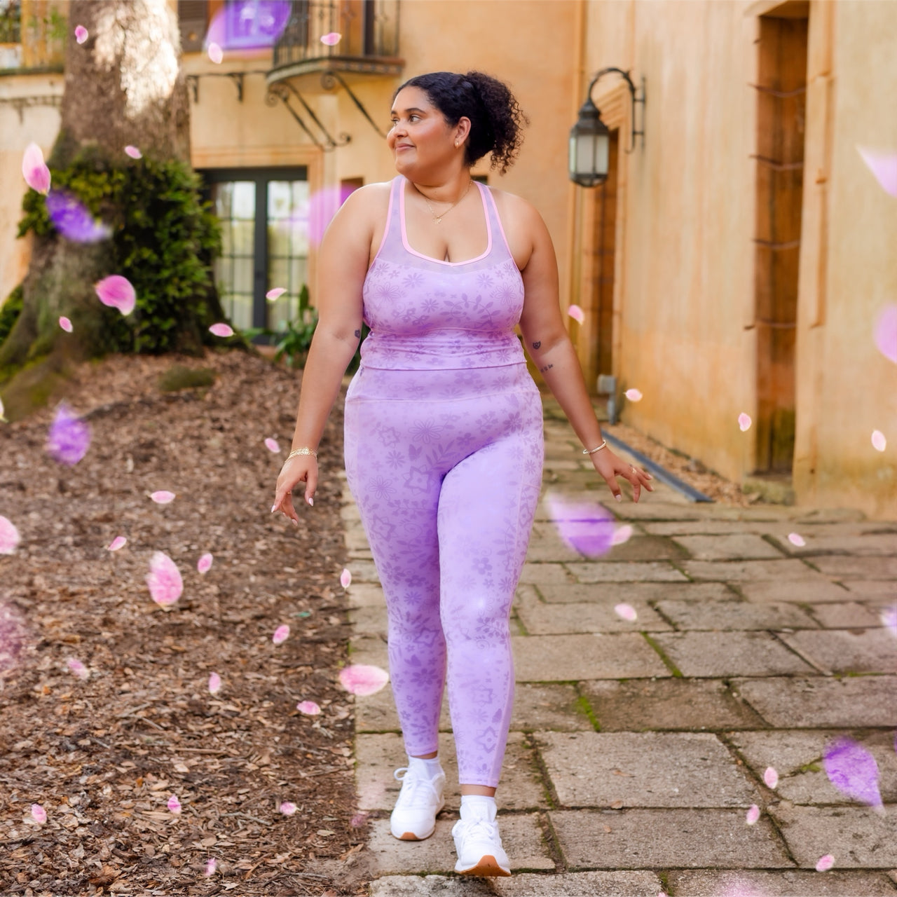 Lilac Floral Leggings