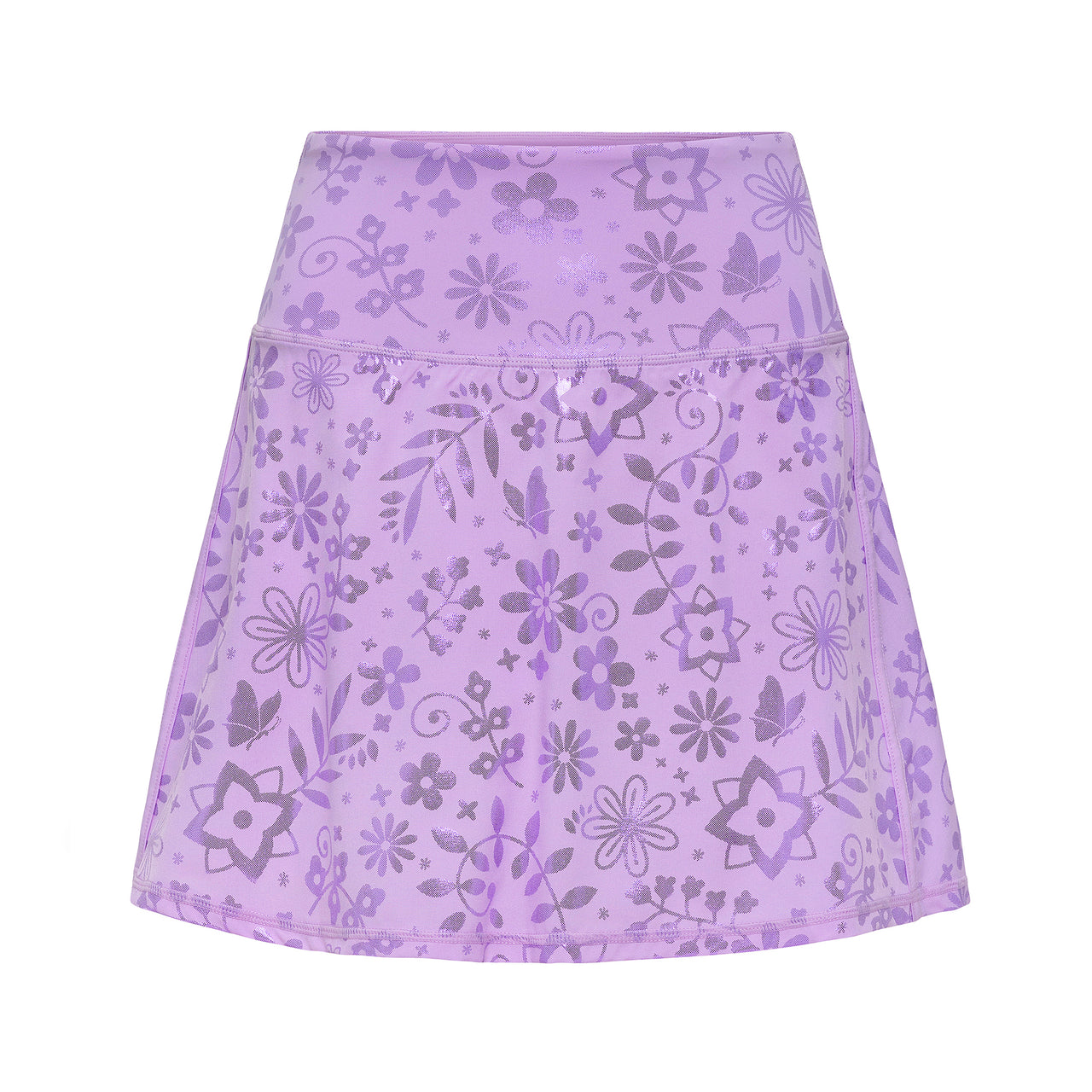 Lilac Floral Athletic Skort