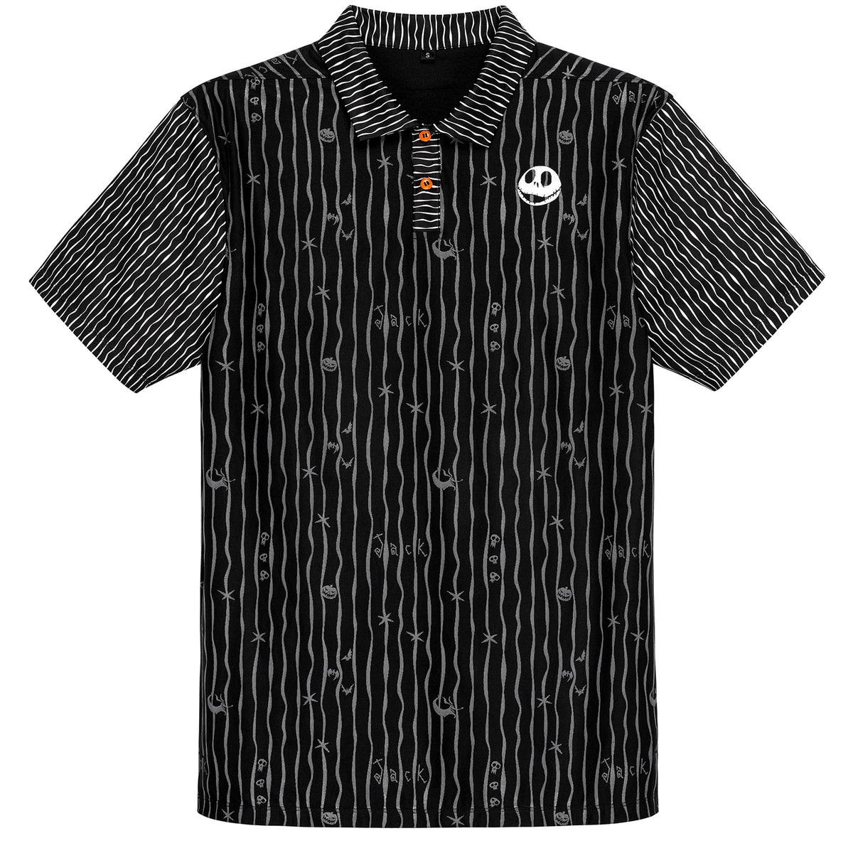 Disney Tim Burton's The Nightmare Before Christmas Jack Skellington Unisex Collared Tee