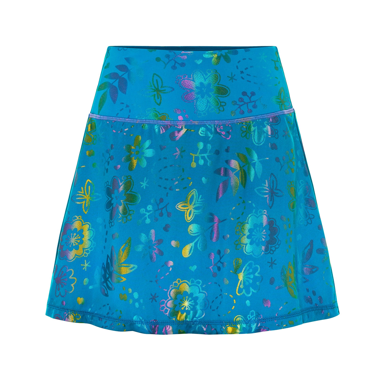 Rainbow Floral Athletic Skort
