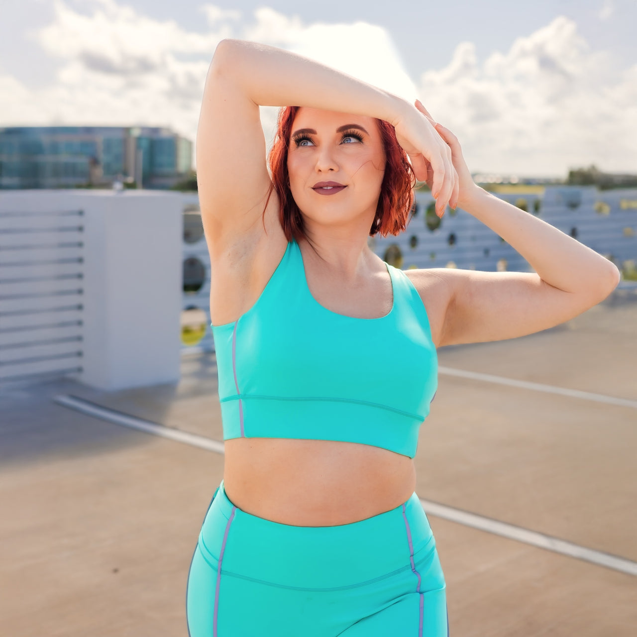 Electric Lagoon Sports Bra