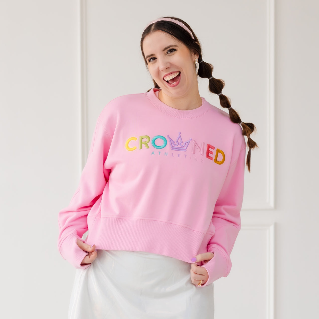 Crowned Sweatshirt - Pink