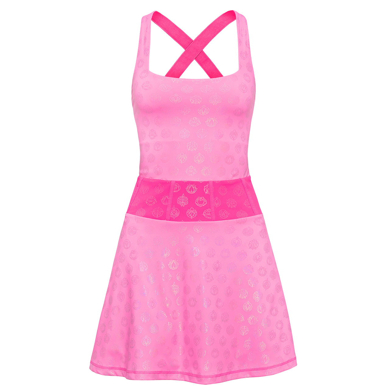 Disney Princess Icons Women's Athletic Dress - Pink - Crowned Athletics