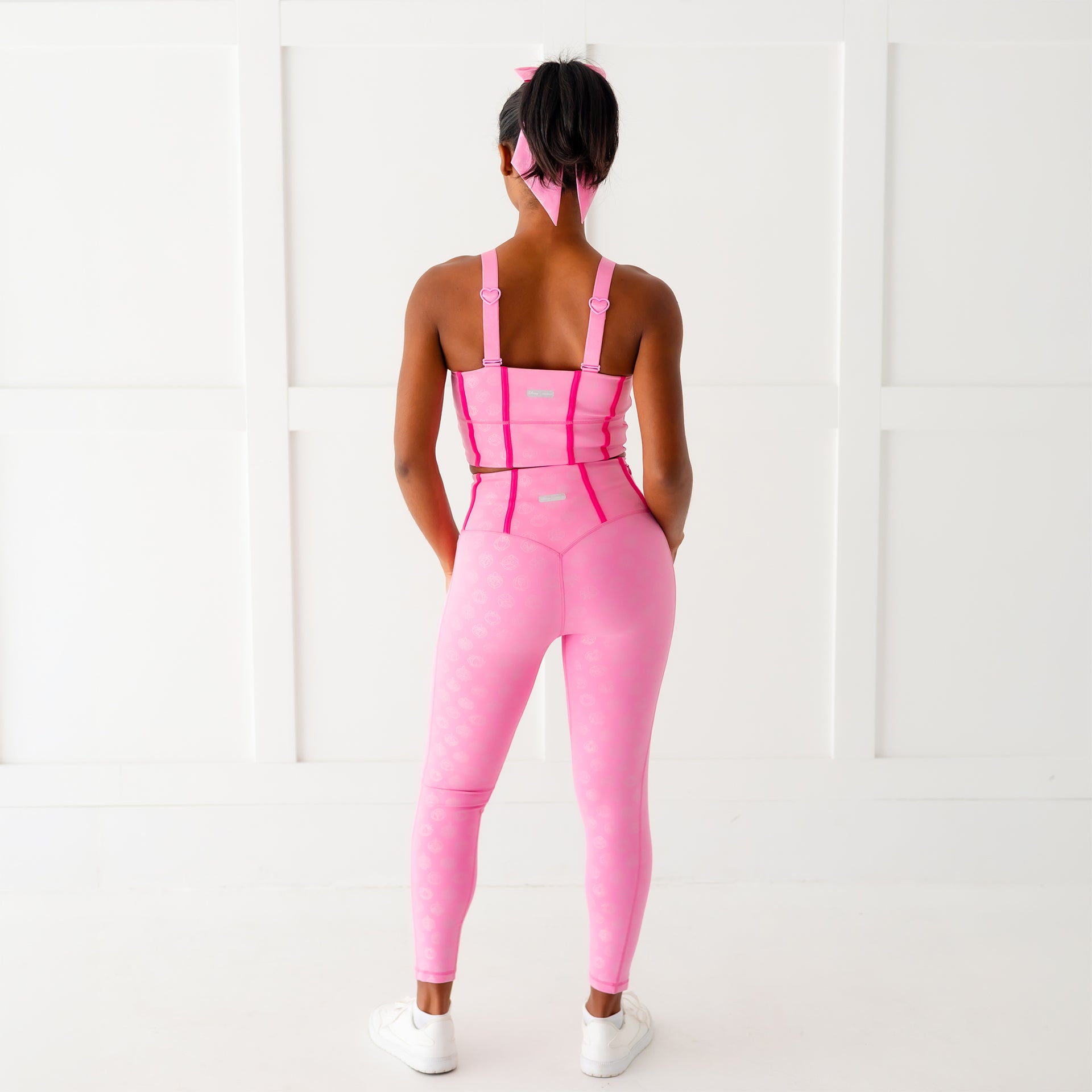 Disney Princess Icons Women's Leggings - Pink - Crowned Athletics