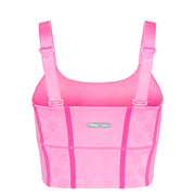 Disney Princess Icons Women's Long Sports Bra - Pink - Crowned Athletics