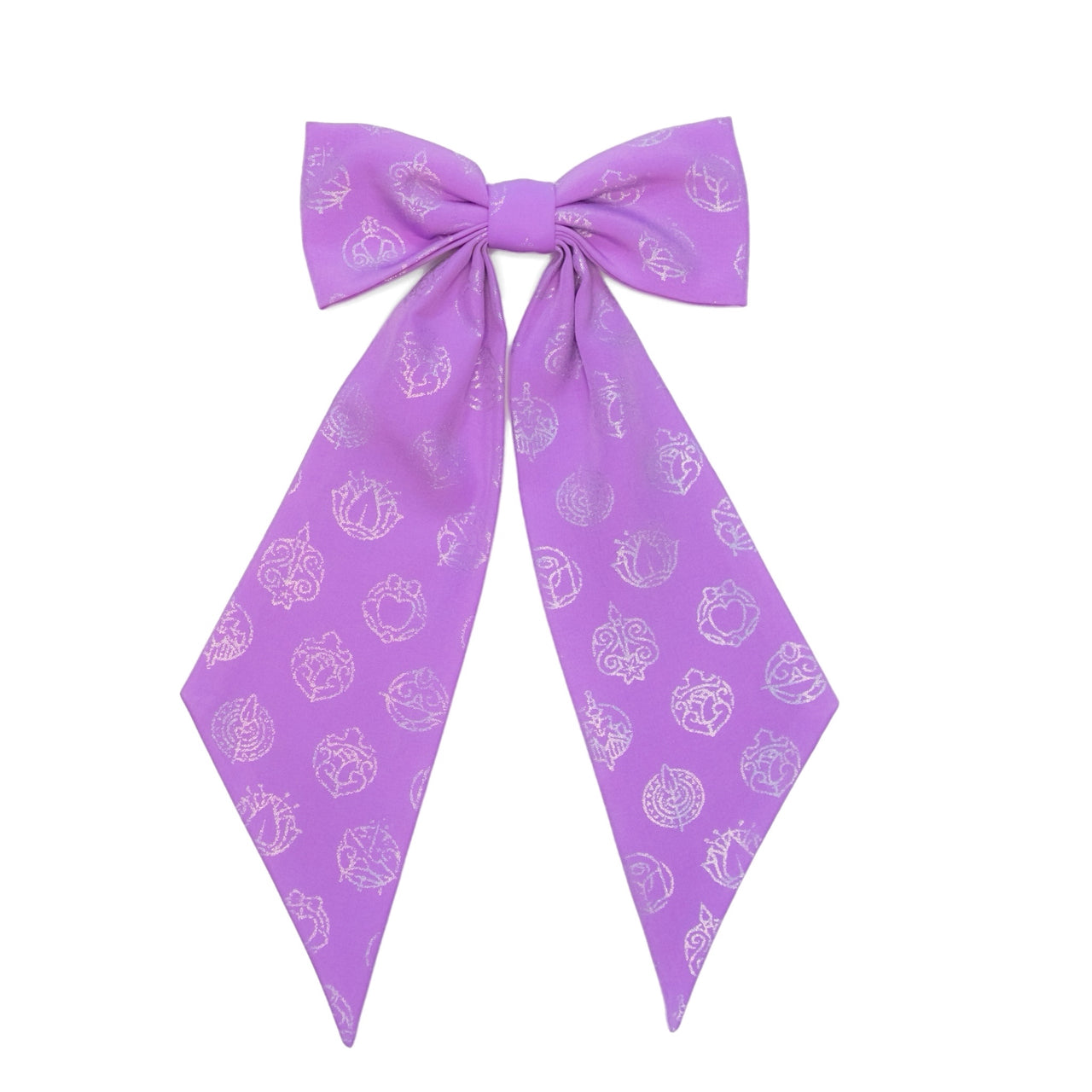 Disney Princess Icons Hair Bow - Purple - Crowned Athletics