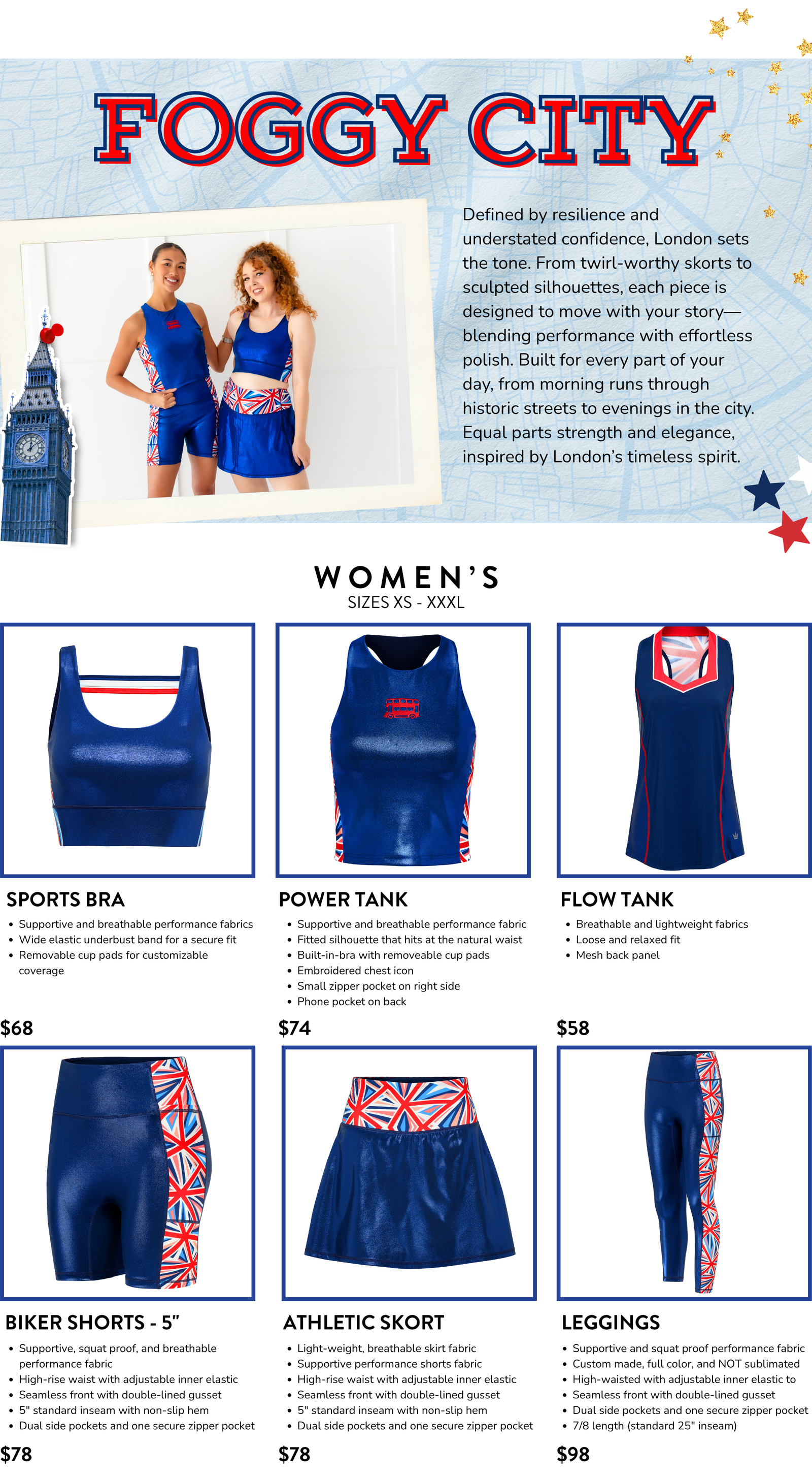 HARBOR & FOGGY CITY PRODUCT & SIZE GUIDE