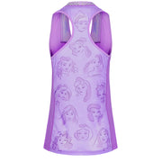 Disney Princess Icons Women's Flow Tank - Purple - Crowned Athletics
