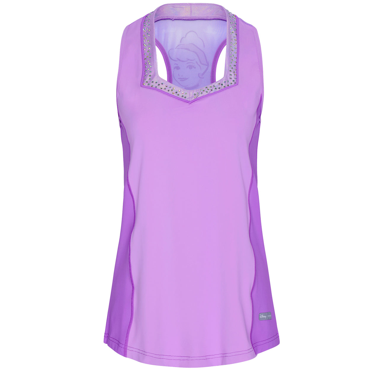 Disney Princess Icons Women's Flow Tank - Purple - Crowned Athletics