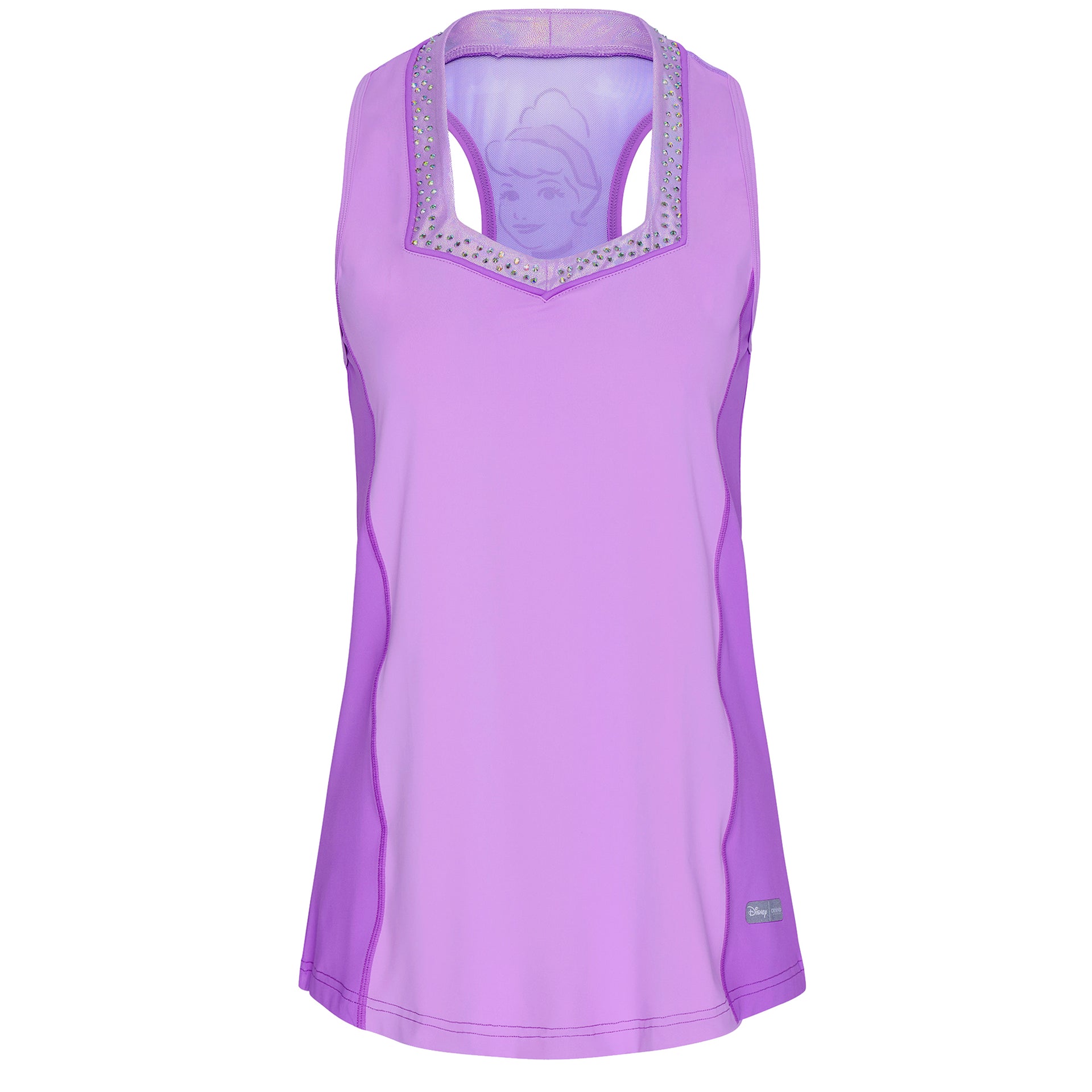 Disney Princess Icons Women's Flow Tank - Purple - Crowned Athletics