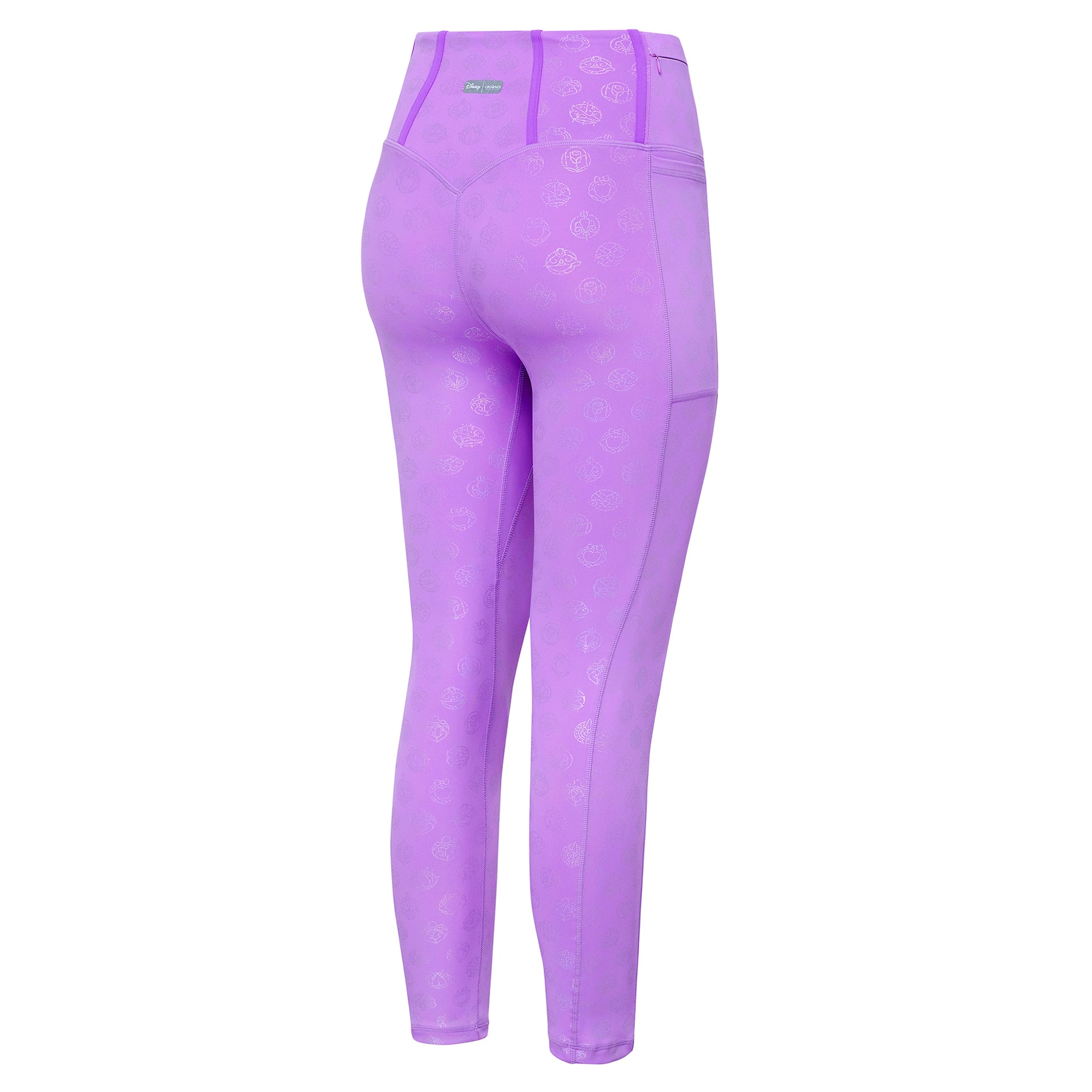 Disney Princess Icons Women's Leggings - Purple - Crowned Athletics