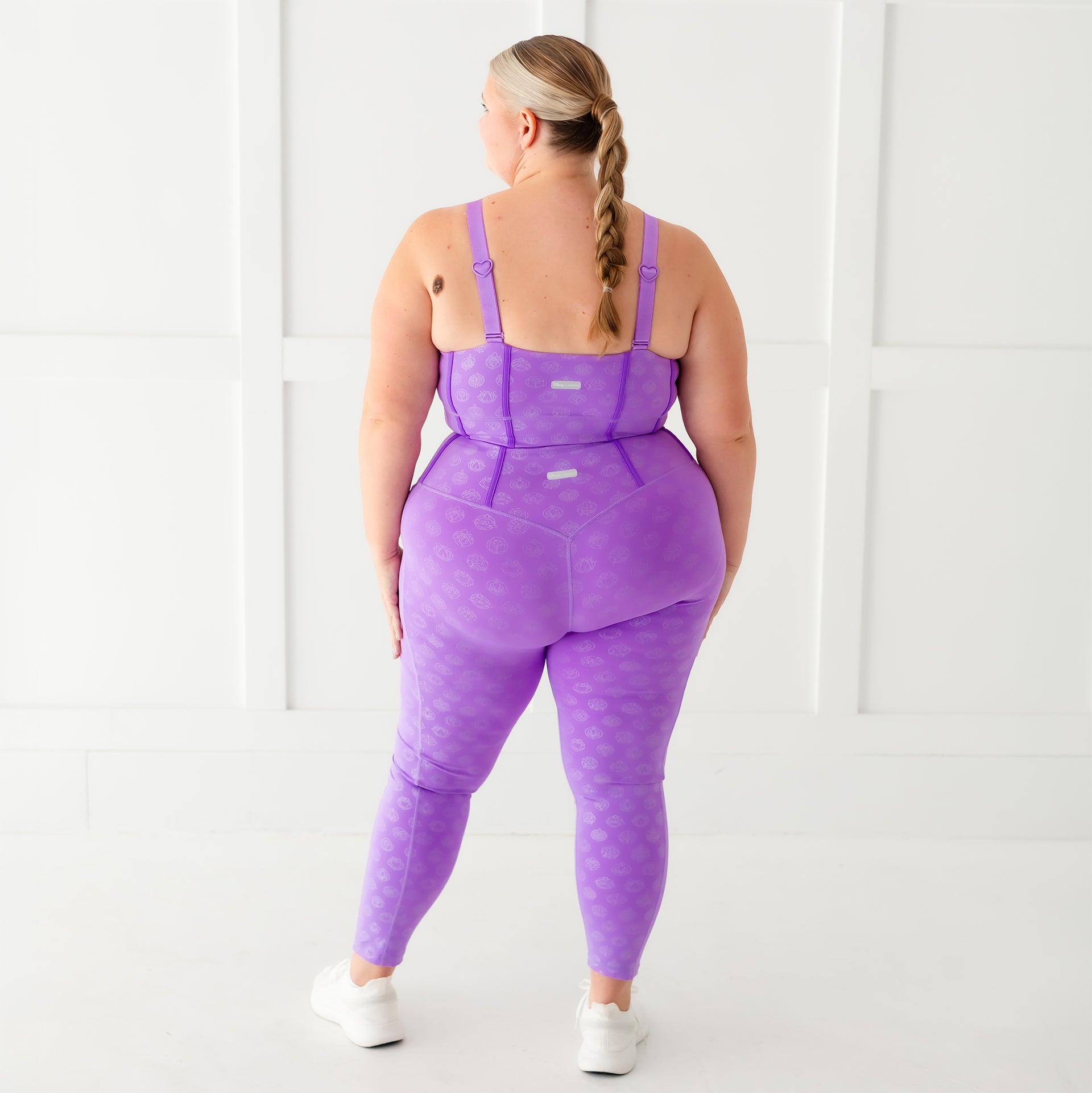 Disney Princess Icons Women's Leggings - Purple - Crowned Athletics