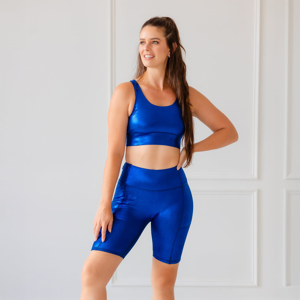 Sapphire Jewel Biker Shorts