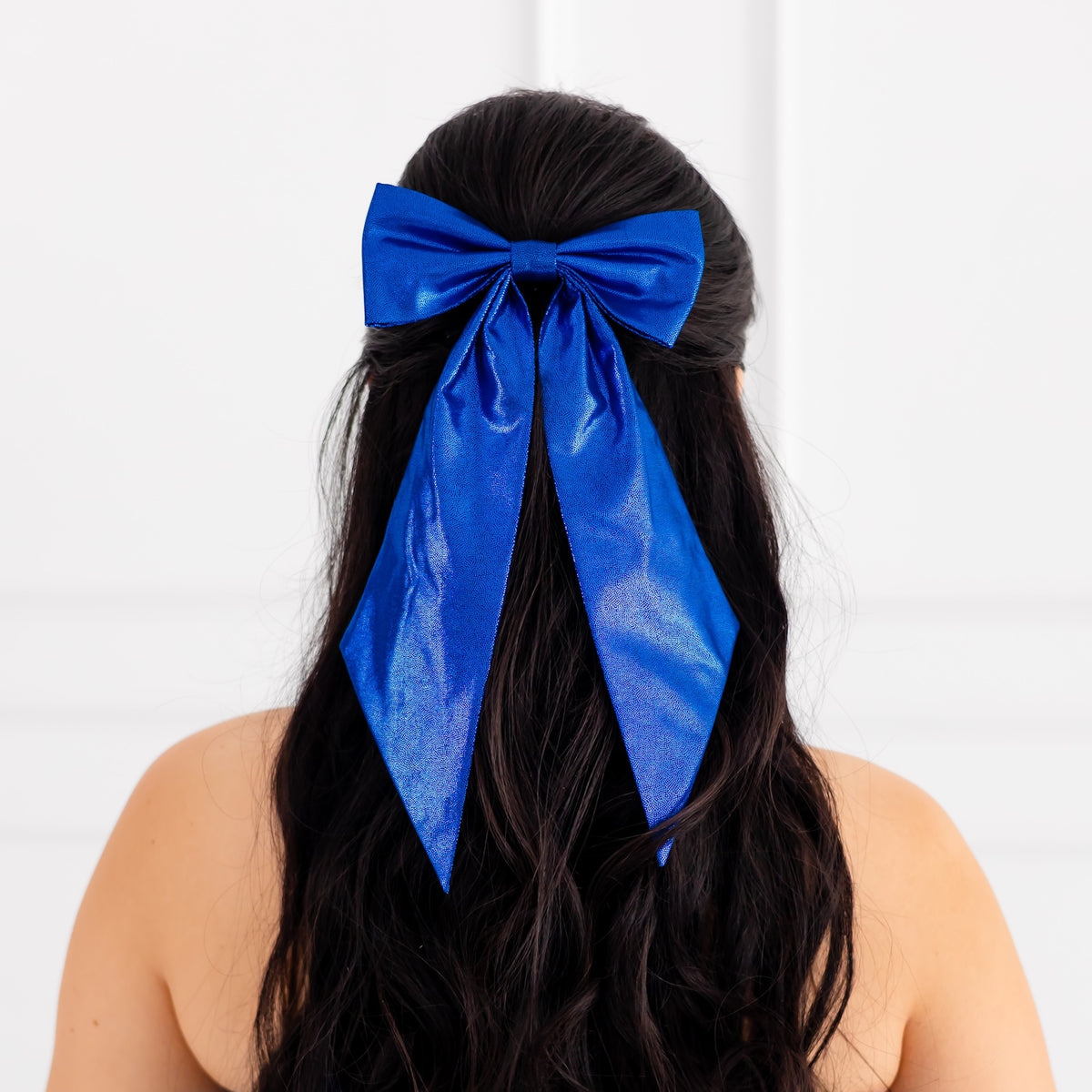 Sapphire Jewel Hair Bow