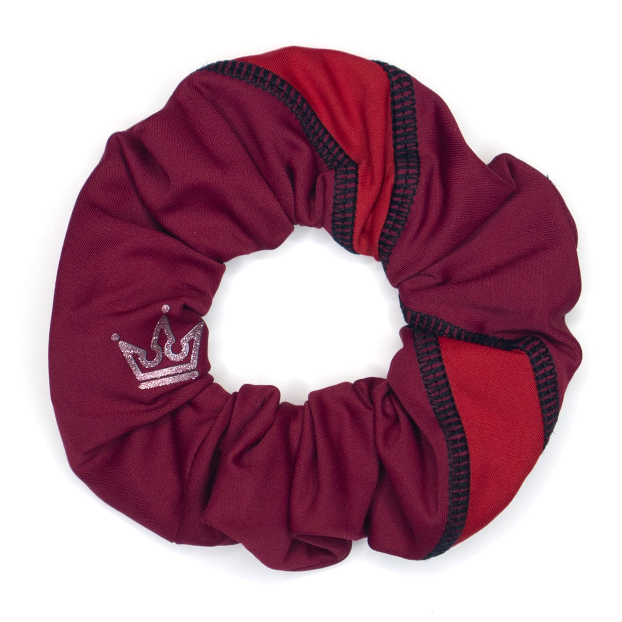 Deep Red Zipper Scrunchie