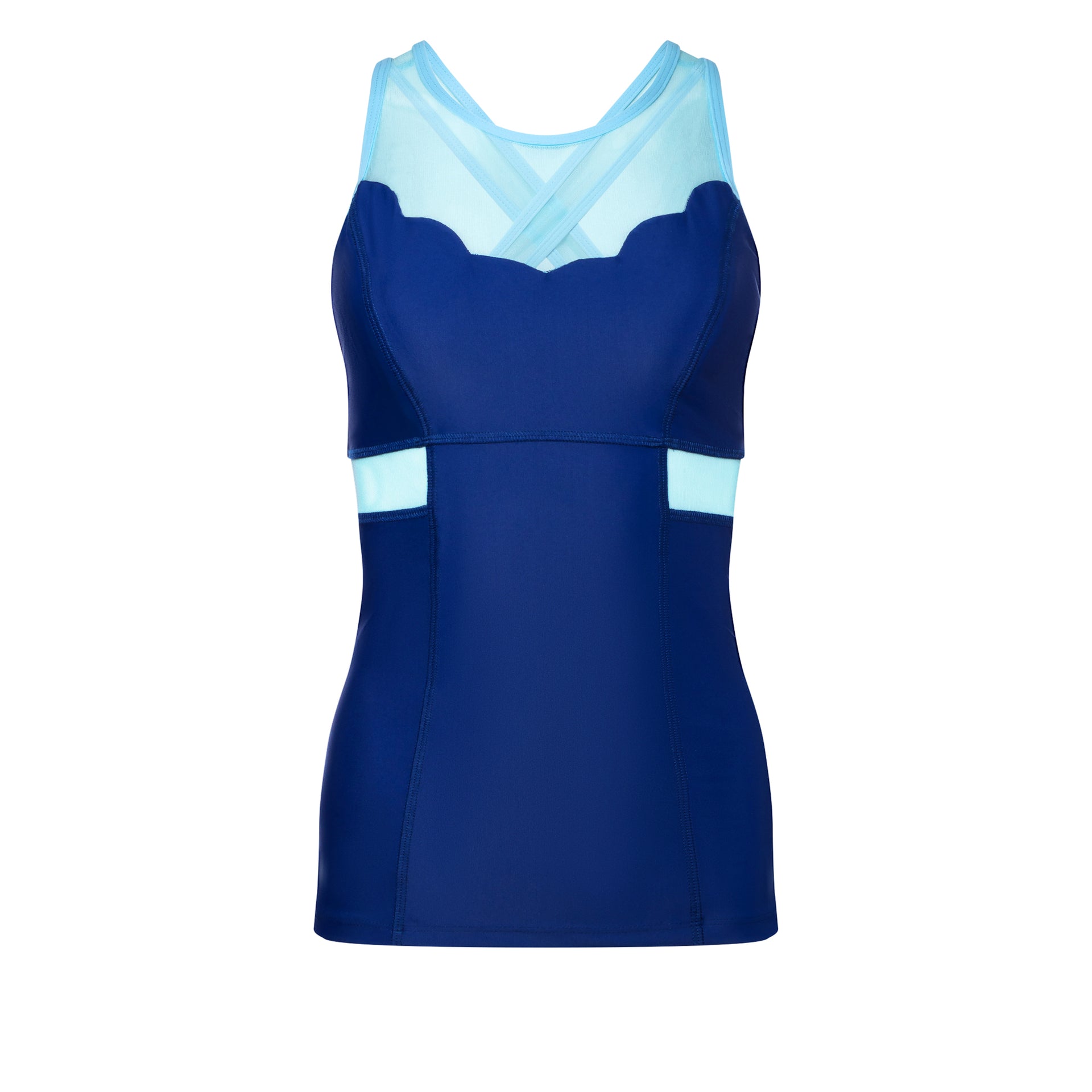 Mermaid Athletic Tank - Blue - Crowned Athletics