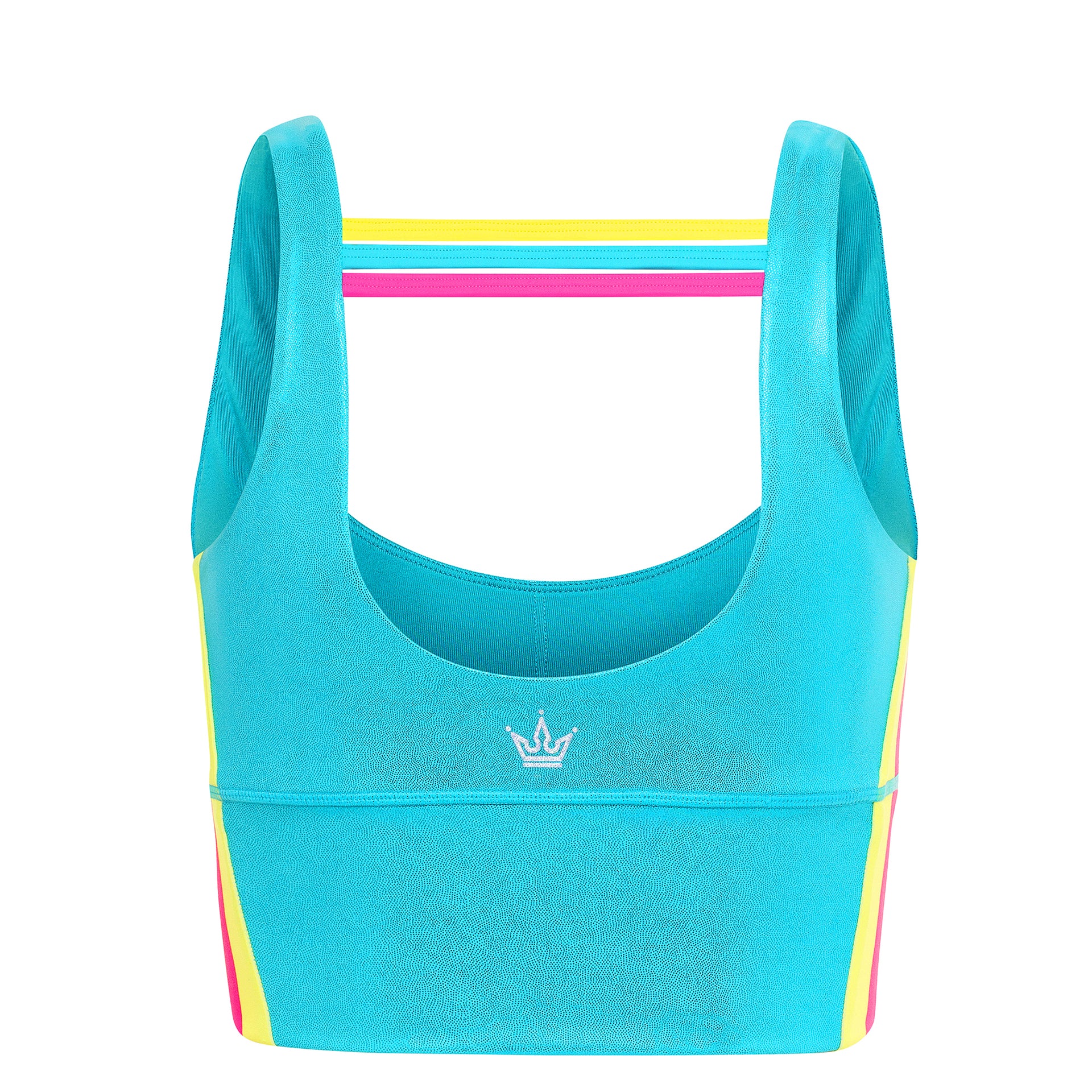 Workout Girl Long Sports Bra - Blue - Crowned Athletics