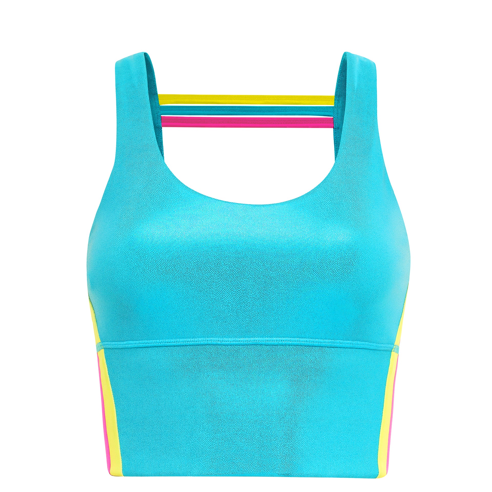 Workout Girl Long Sports Bra - Blue - Crowned Athletics